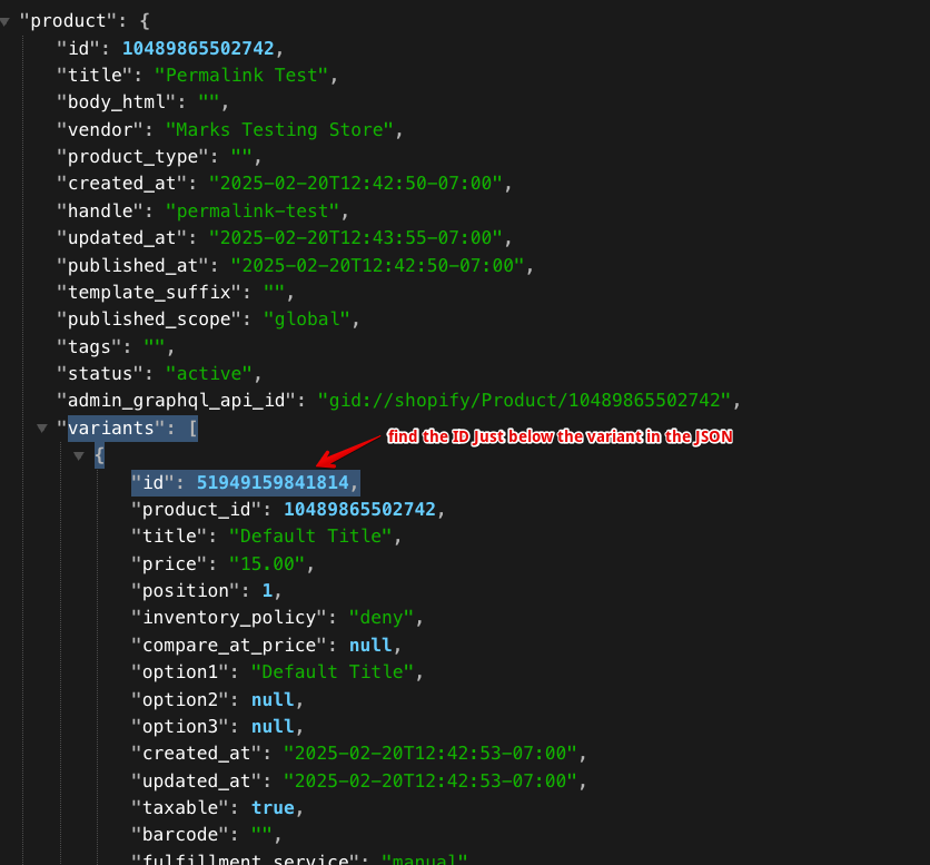 Finding Variant ID